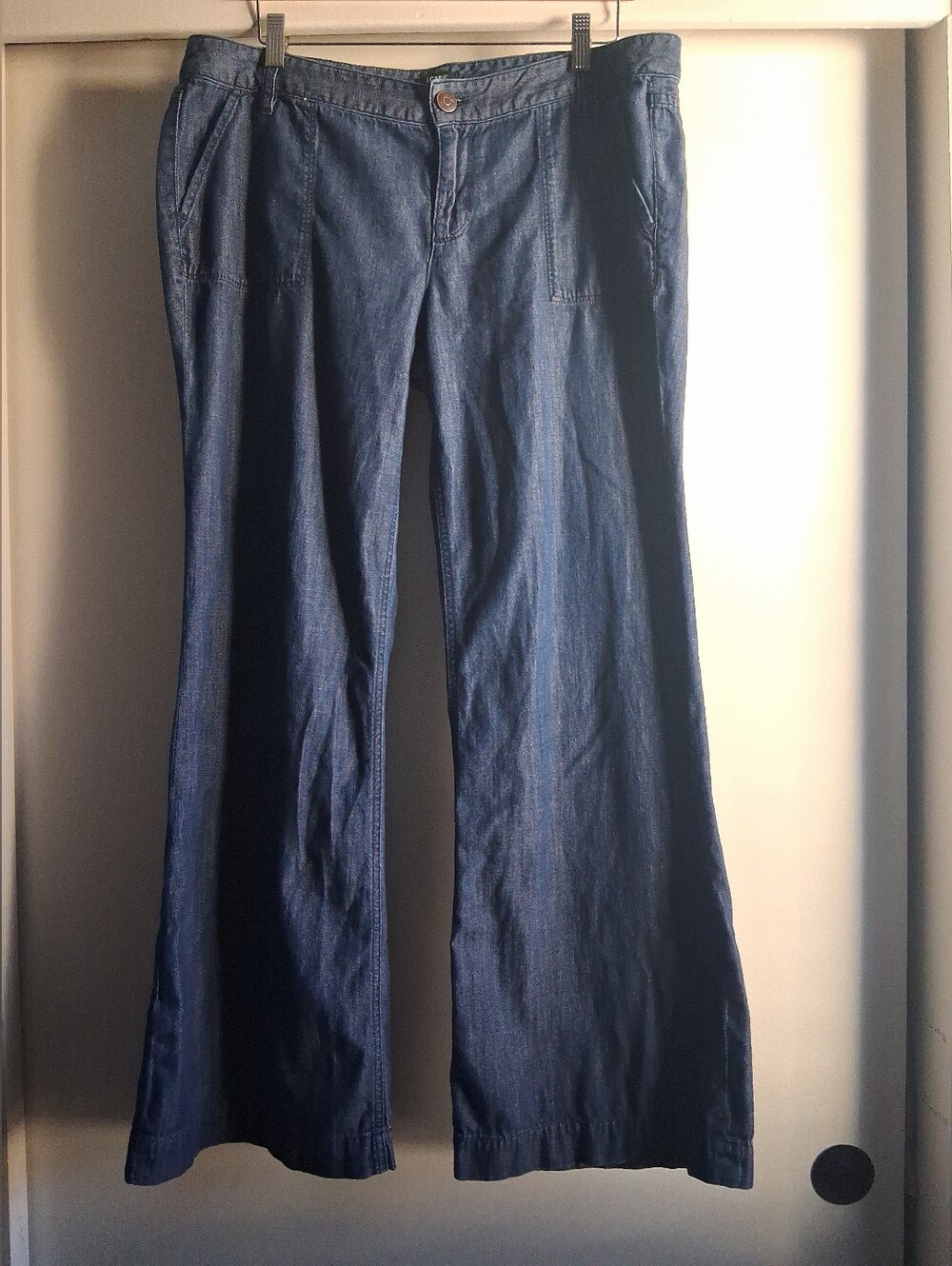 Vintage J.Crew City Fit Denim Flare Jeans Mid Rise Sise 12 Cotton
